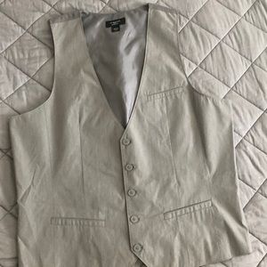Gray mens dress vest
